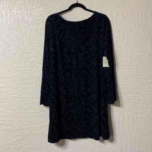 ECI burn out velvet bell dress purple